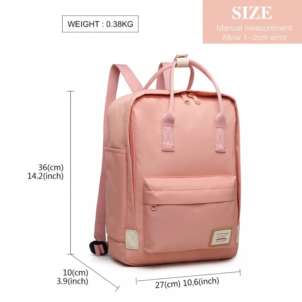 Eb2017 - Kono Large Polyester Laptop Backpack - Pink