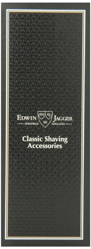 Edwin Jagger 81SB356 Simulated Ebony Pure Badger Hair Shaving Brush with Nickel Plated Collar and End Cap