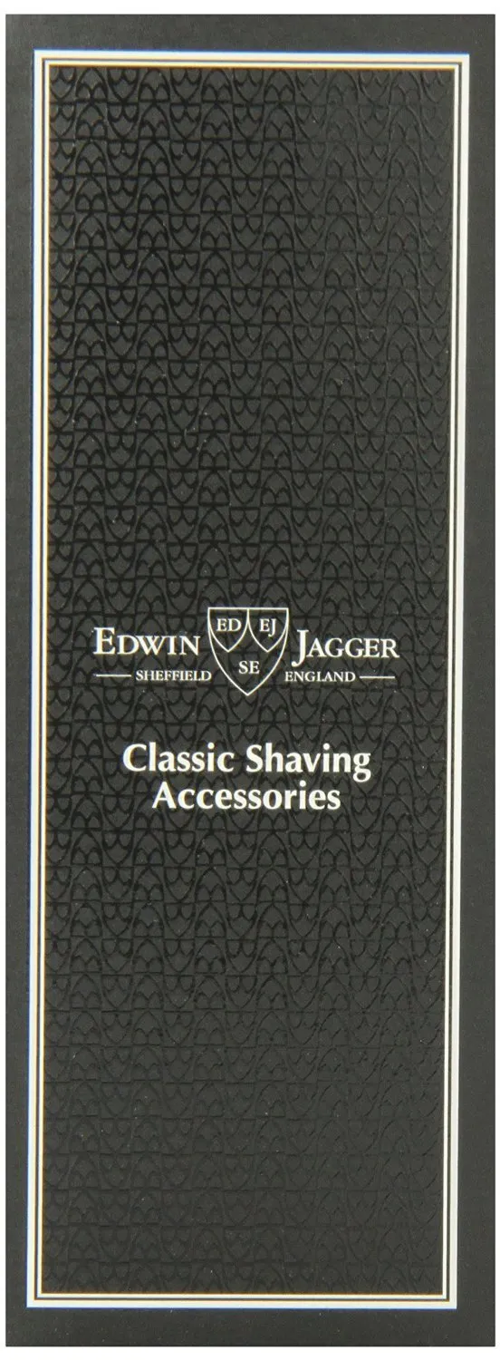 Edwin Jagger 81SB356 Simulated Ebony Pure Badger Hair Shaving Brush with Nickel Plated Collar and End Cap