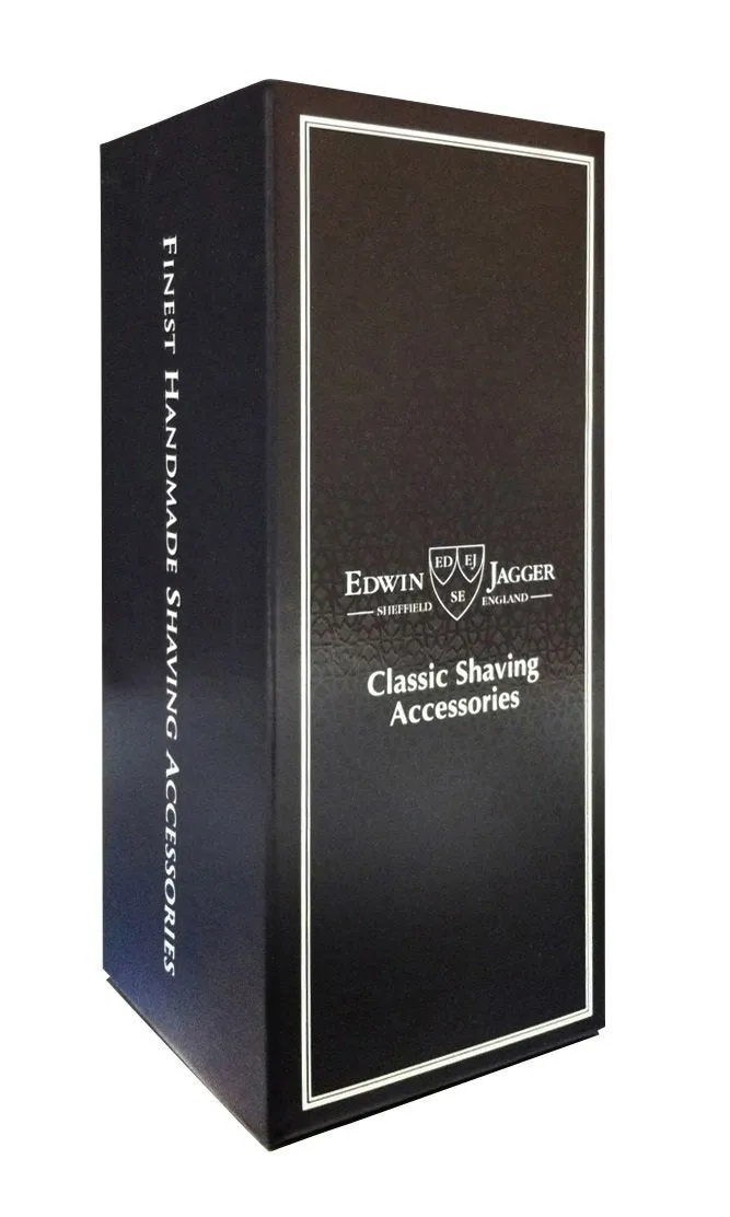 Edwin Jagger Large Silver Tip Badger Hair Shaving Brush With Drip Stand