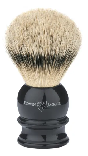 Edwin Jagger Large Silver Tip Badger Hair Shaving Brush With Drip Stand