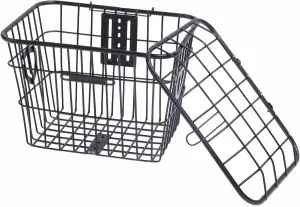 Electric Basket Metal Rear Storage Basket Large Capacity Cycling Basket with Lid for Bags Food Vegetable