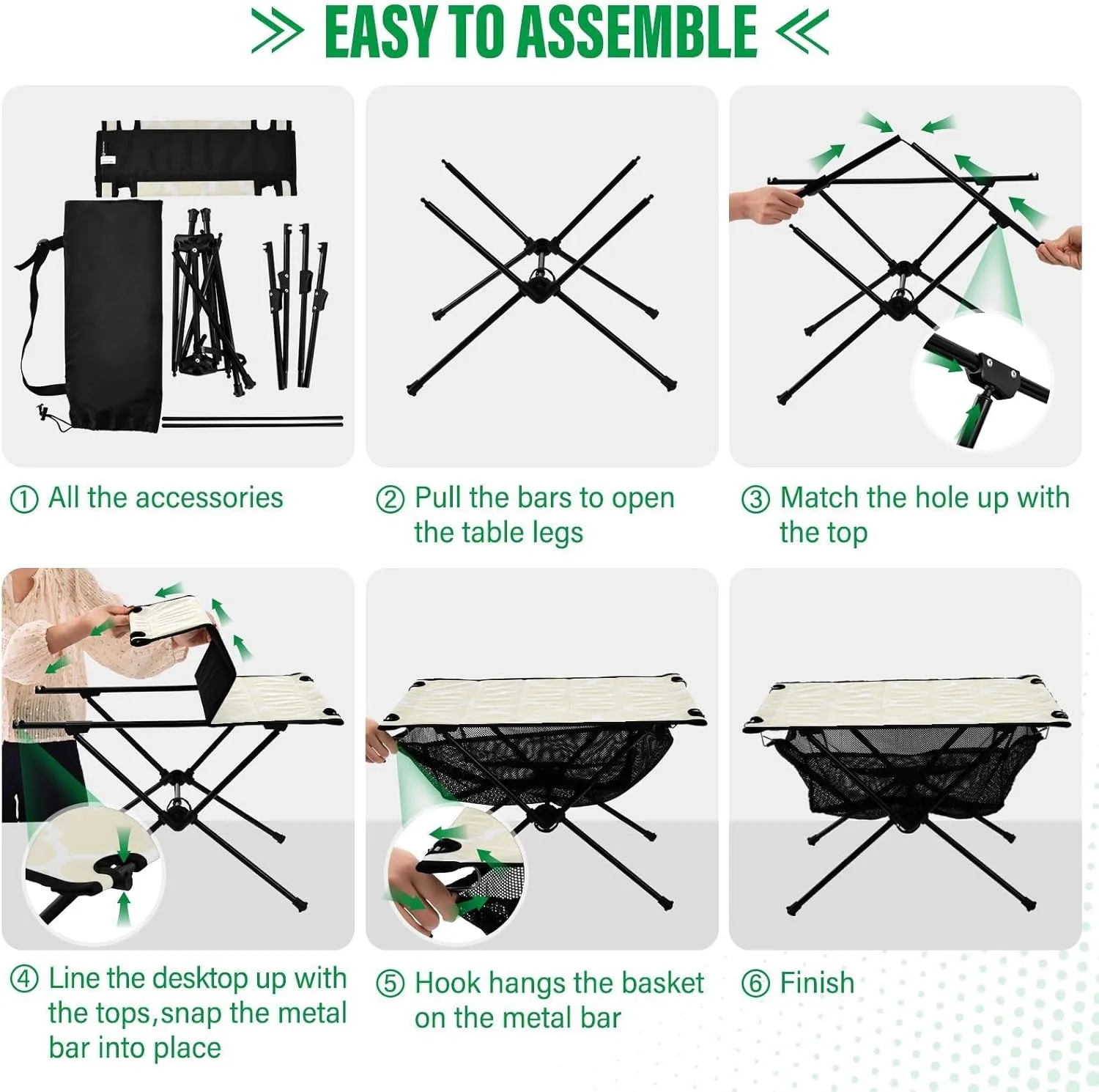 Emelivor Beige Geometric Morocco Folding Camping Table Portable Beach Table with Carry Bag Small Craft Table for Camping Picnic Garden Fishing Hiking