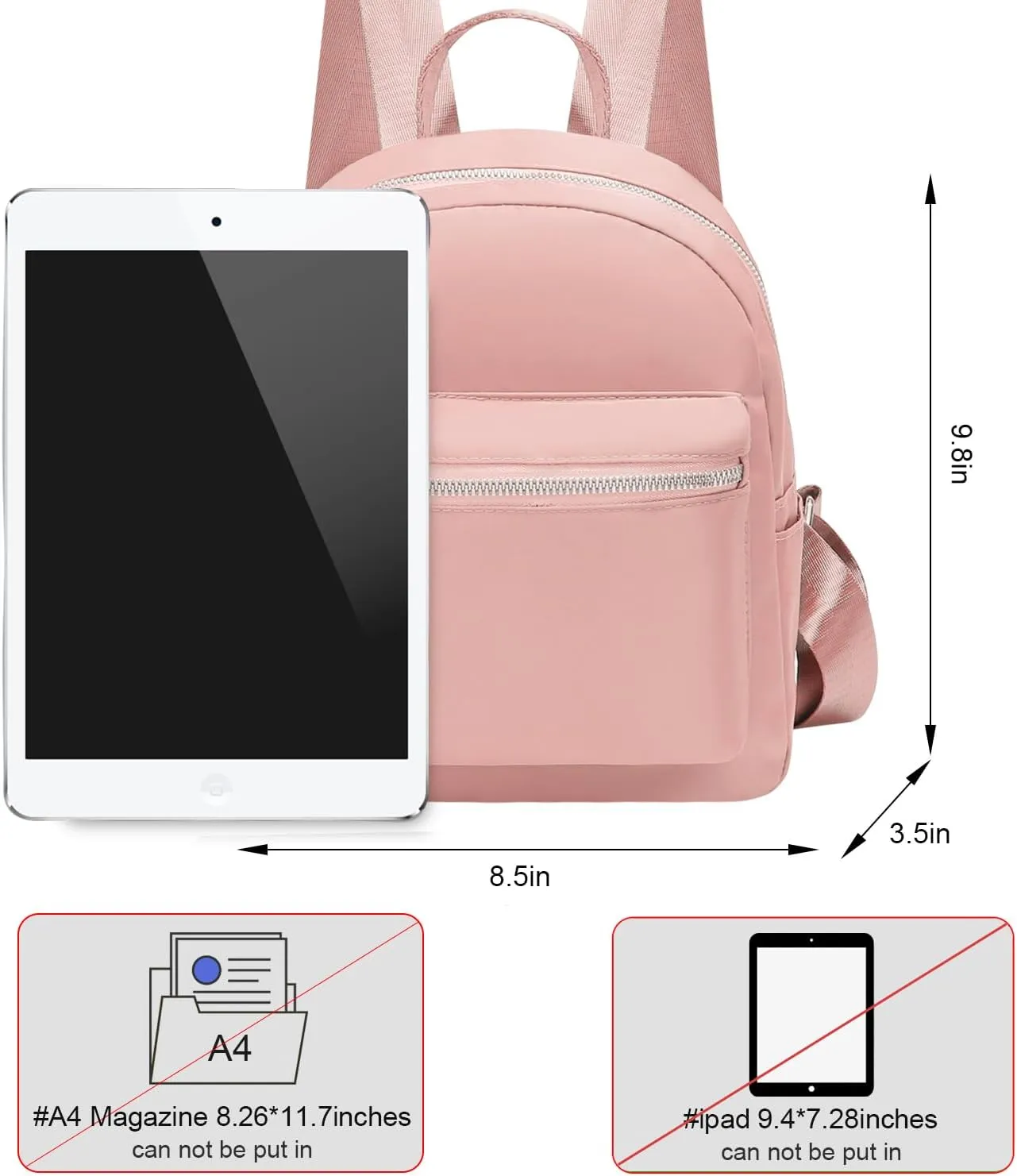 Etercycle Mini Backpack Purse for women, Small Backpack Purse, Shoulder Bag for Travel (Pink)