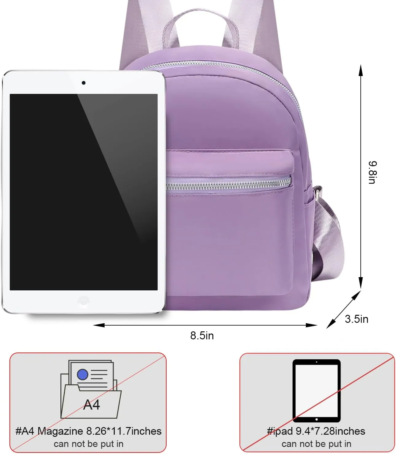 Etercycle Mini Backpack Purse for women, Small Backpack Purse, Shoulder Bag for Travel (Purple)