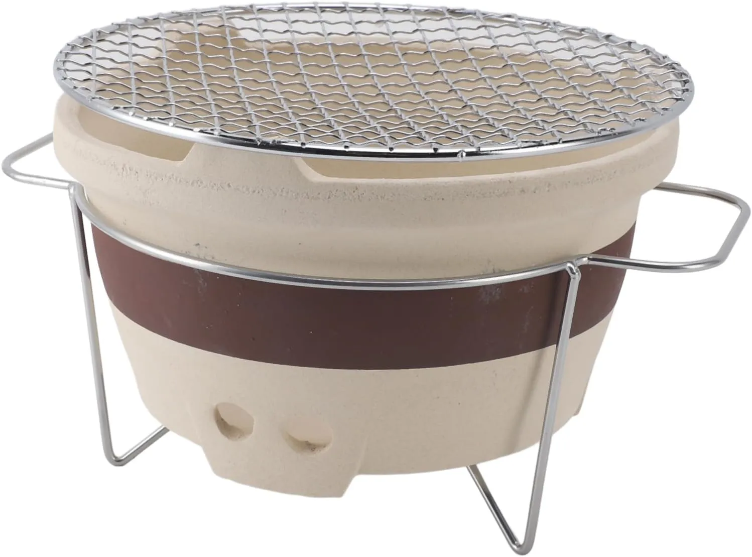 EVGATSAUTO Ancient Clay Stove Excellent Multifunctional Clay Material for Camp Party, Stainless Steel Portable Barbecue Stove