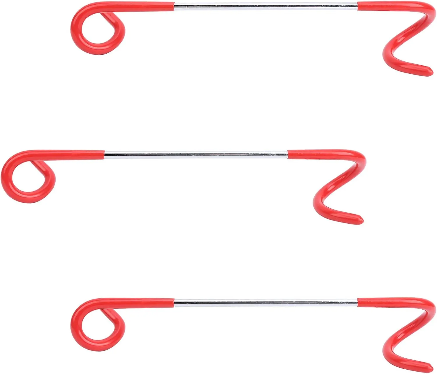 EVTSCAN 3Pcs Heavy Duty S‑Shaped Hanger Two‑Way Hooks for Outdoor Tent Camping &Outdoor Tent Lamp Hanger