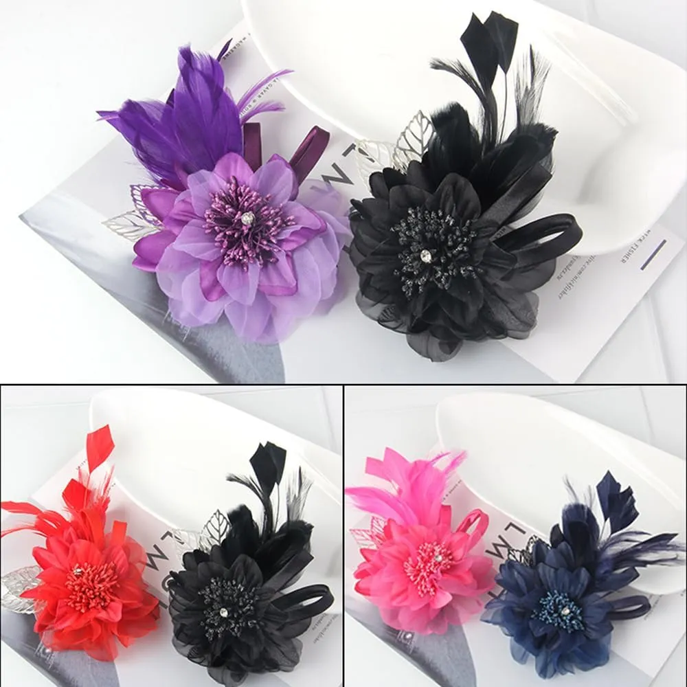 Extra Large Flower Brooches Lapel Pins Dainty Crystal Fabric Brooches Big Camellia Flower Brooch Pin for Women Wedding Party Dance Banquet Clothes Accessories Jewelry Ceremony Decoration