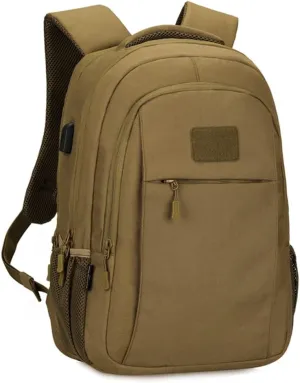 Eysee Nylon Backpack, Camping Rucksack, Hiking Backpack Trekking Daypack, Water Resistant, Brown, 中号