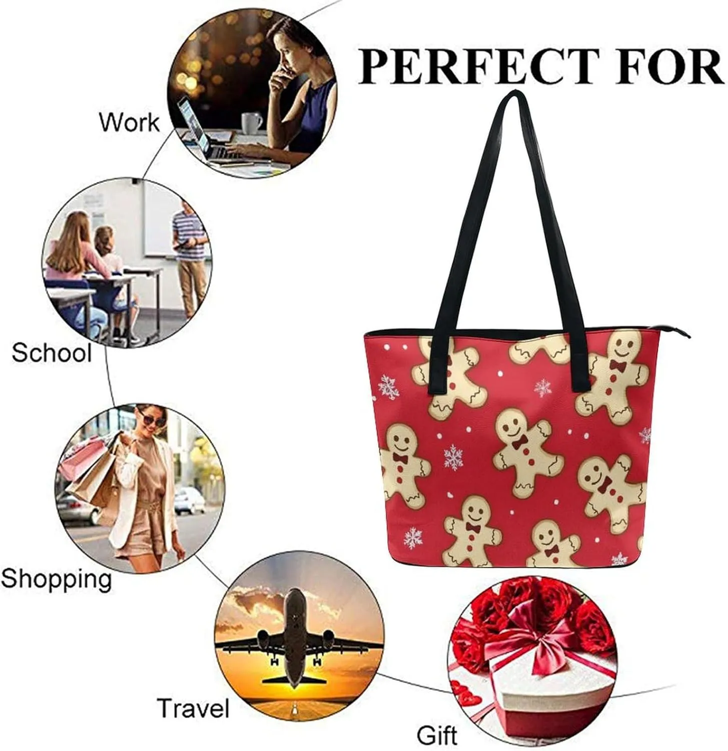 Fashionable Laptop Tote Bag For Women & Men, Large Work Commuter Bag