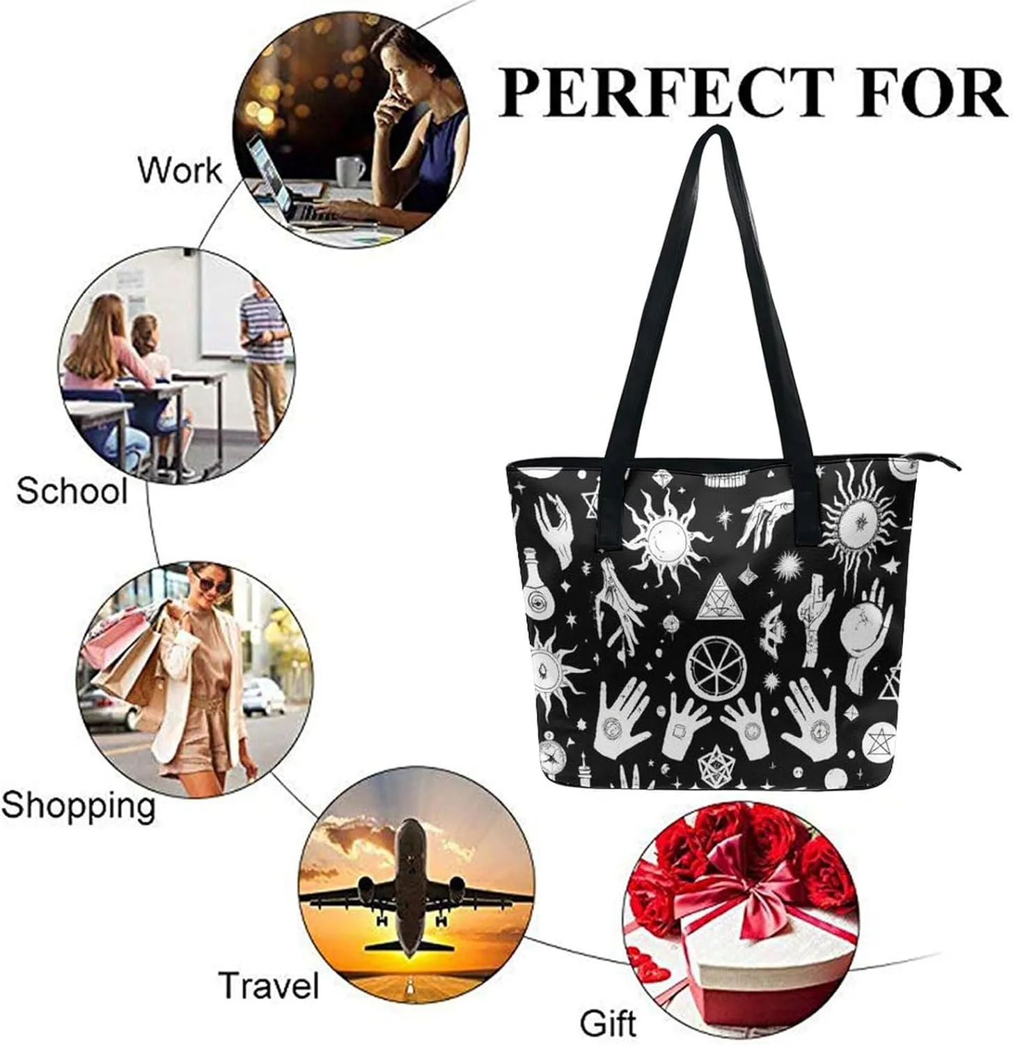 Fashionable Laptop Tote Bag For Women & Men, Large Work Commuter Bag