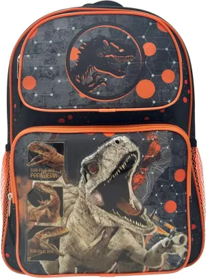 Fast Forward Kid’s Licensed 16” Large School Backpacks with Multiple Pockets (Jurassic World)