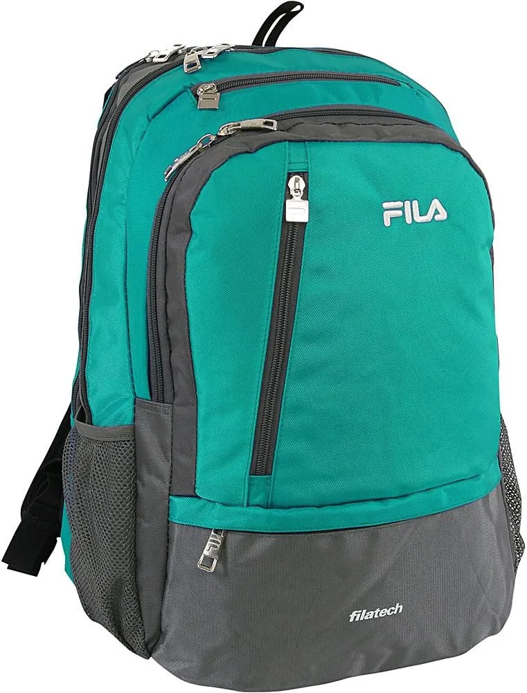 FILA Duel Tablet and Laptop Backpack, Teal, One Size