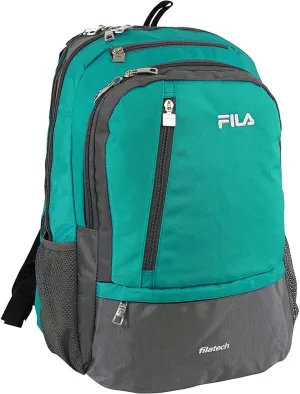 FILA Duel Tablet and Laptop Backpack, Teal, One Size