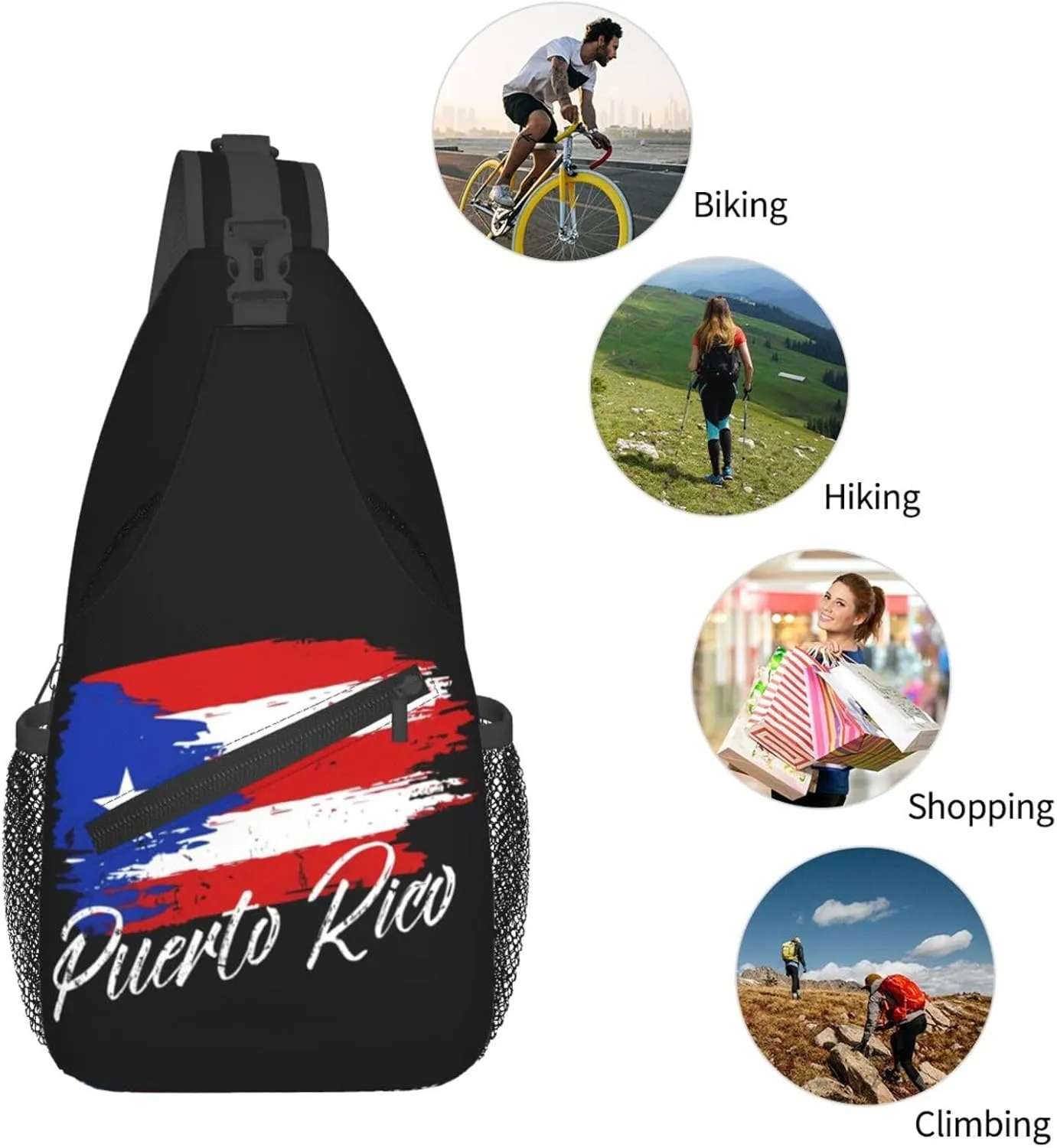 Filipino Philippine Flag Sling Bag Casual Chest Bags Adjustable Crossbody Bag Shoulder Backpack For Travel Hiking