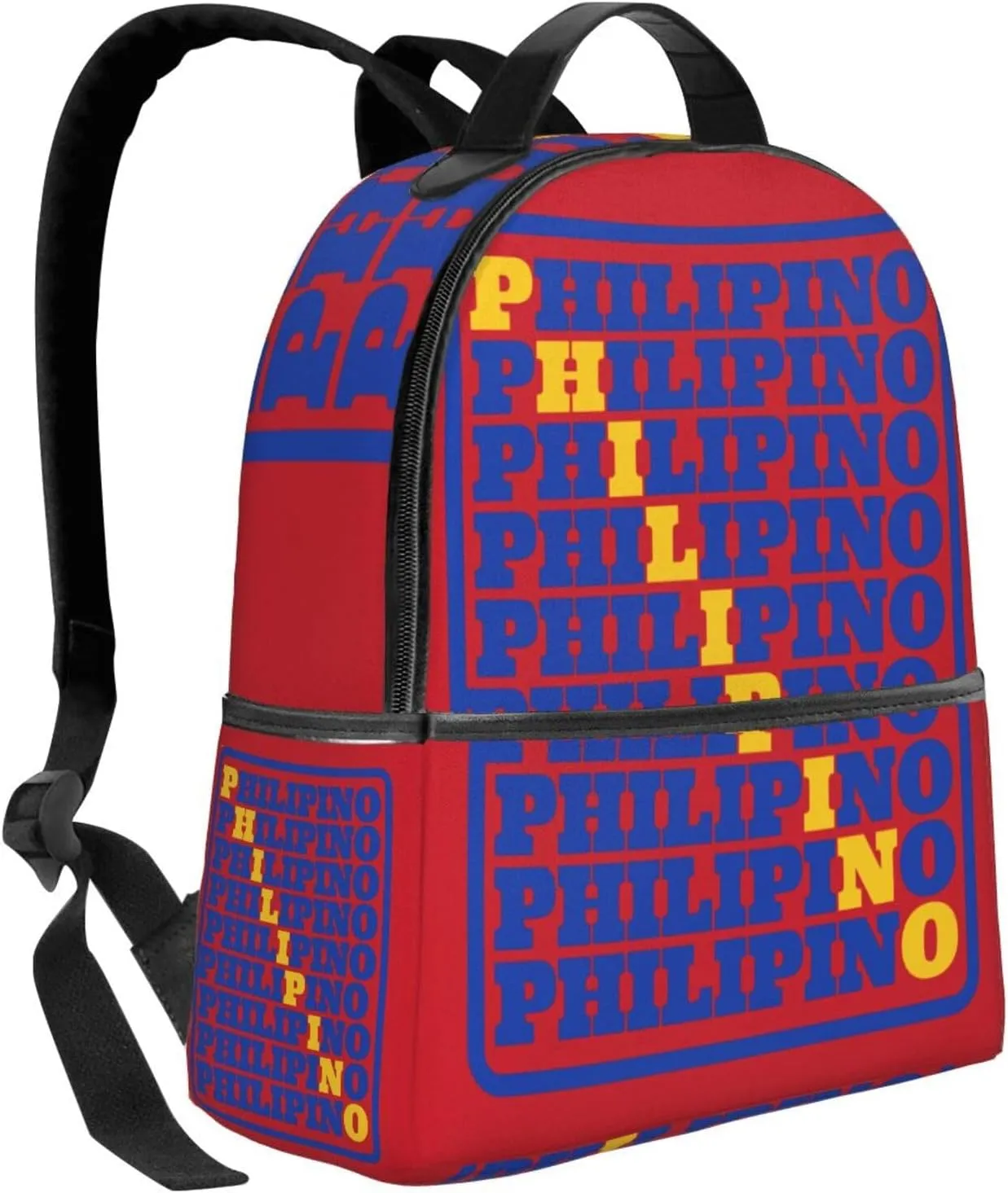 Filipino Philippines Flag Casual Backpacks Laptop Backpack Carry-on Daypack Sports Travel Rucksack Lightweight Working Bag for Outdoor Hiking Cycling Walking