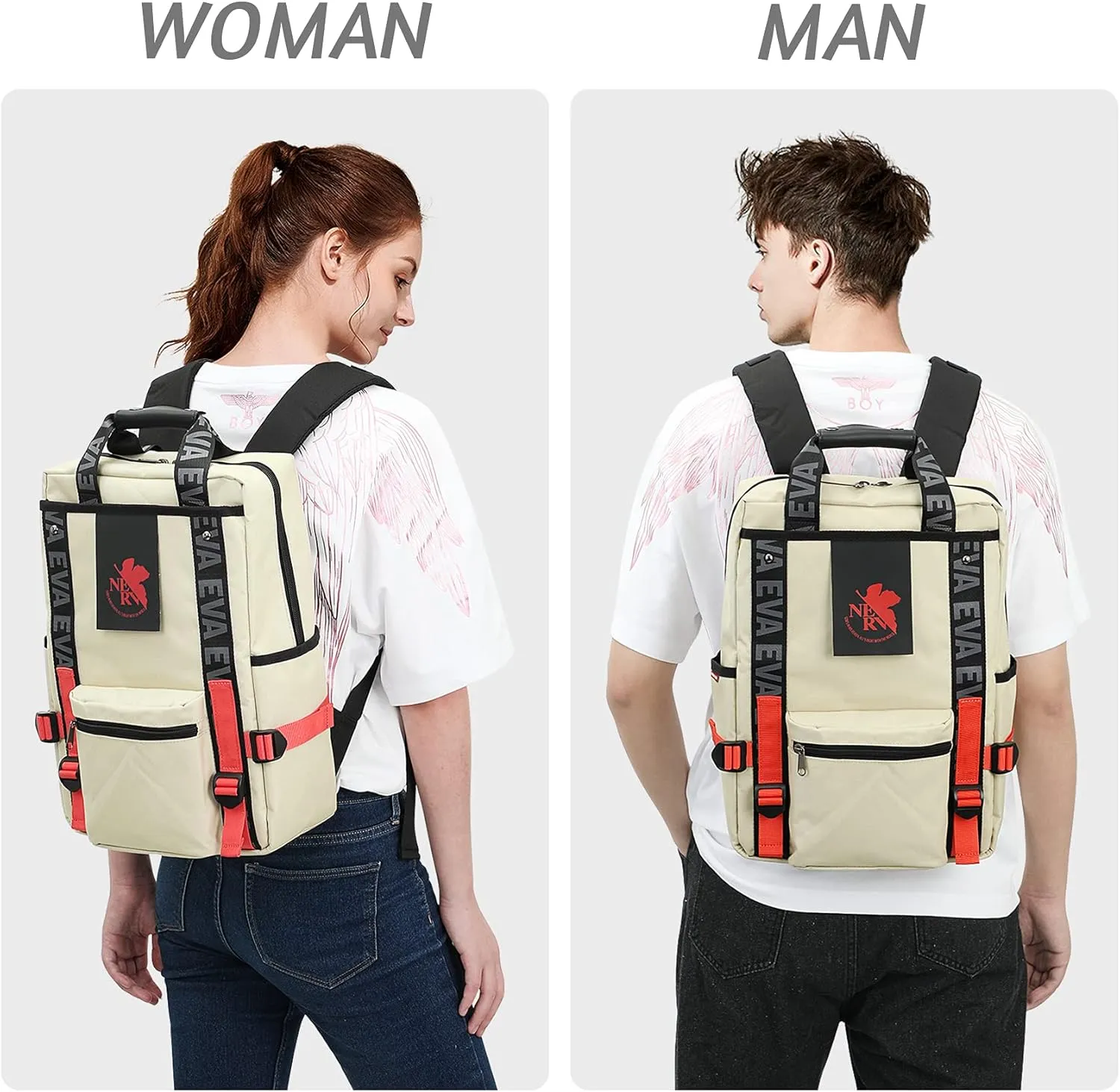 FIREFIRST Neon Genesis Evangelion Backpack 15.6” Laptop Backpacks Travel Leisure Backpack