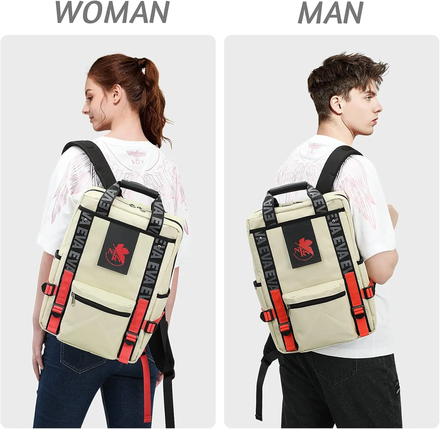 FIREFIRST Neon Genesis Evangelion Backpack 15.6” Laptop Backpacks Travel Leisure Backpack