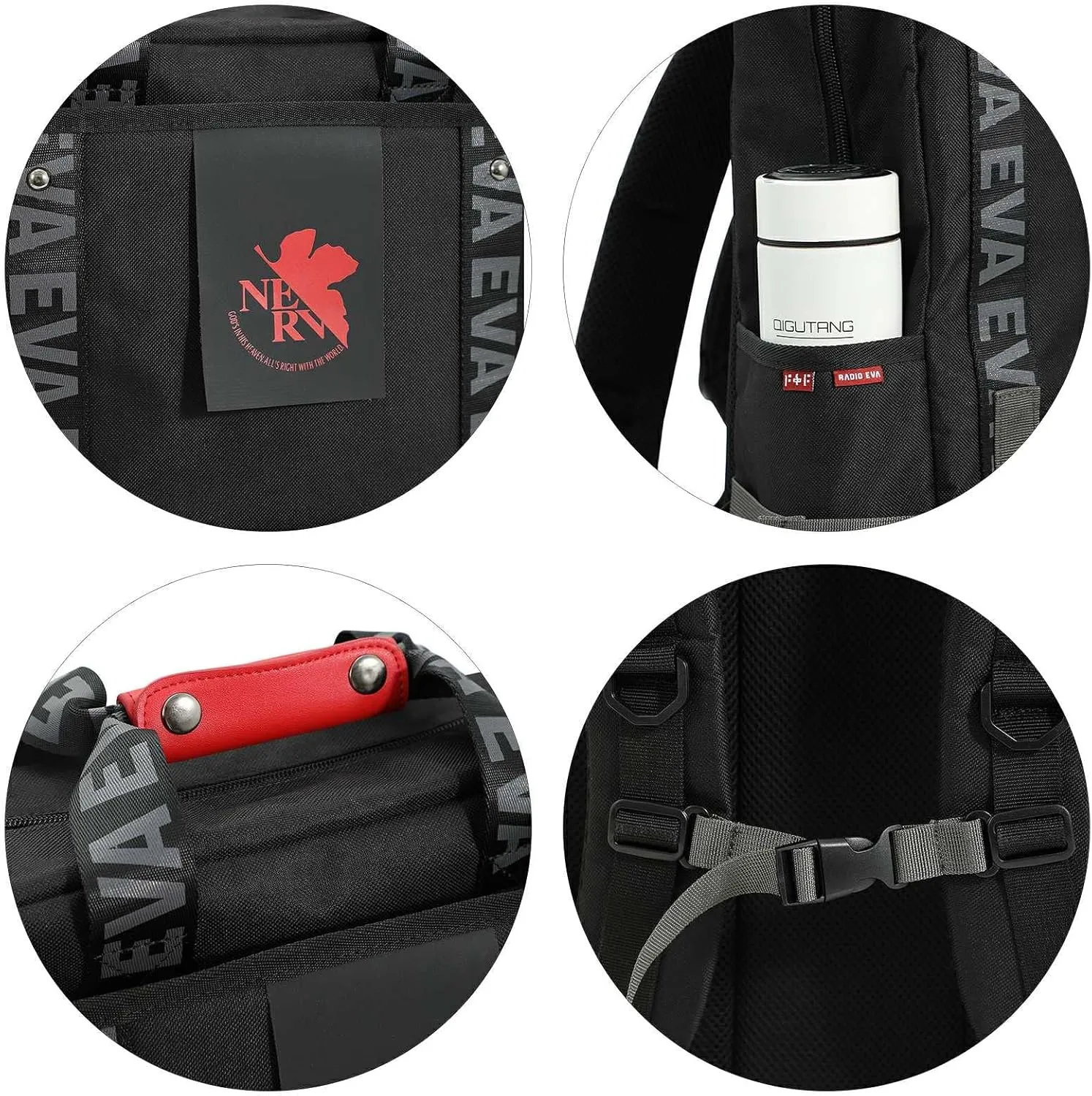 FIREFIRST Neon Genesis Evangelion Backpack 15.6” Laptop Backpacks Travel Leisure Backpack