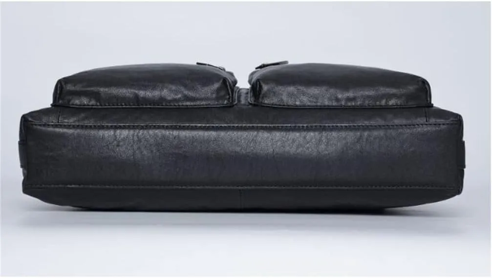 First Layer Cowhide Leather Men's Briefcase Business Large Capacity Men's Bag Cowhide Shoulder Cross Bag
