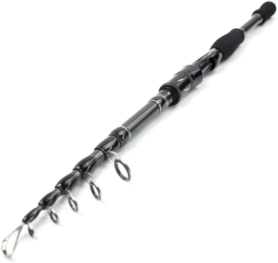Fishing Pole Carbon Shock Absorbing Spinning Rod Ultra Light Short Section Fishing Pole for Travel Saltwater Freshwater Fishing