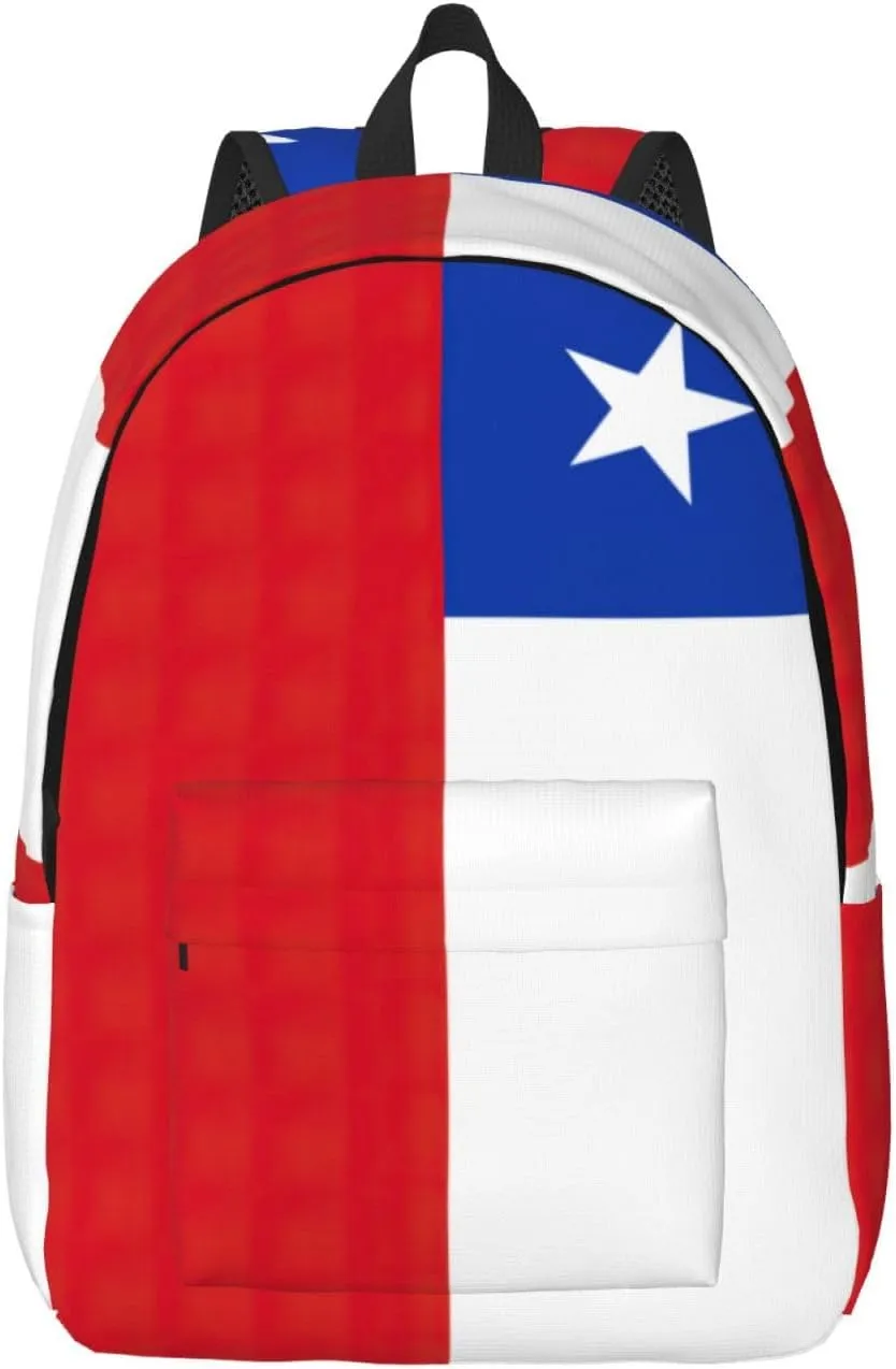 Flag of Chile print Backpack Travel Backpacks for Women Men College Backpack Computer Bag for Travel