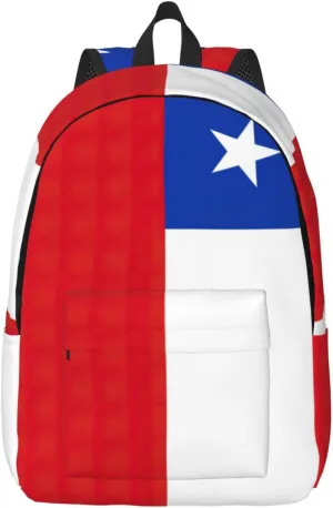 Flag of Chile print Backpack Travel Backpacks for Women Men College Backpack Computer Bag for Travel