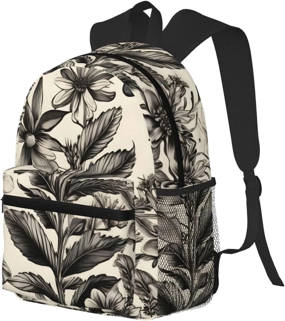 Floral Herbs Botanical Pattern Backpack Cute Print Bookbag Women Travel Casual Water-resistant Backpack Travel Bag bags