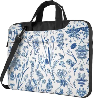 Flowers And Leaves Laptop Bag - Shockproof & Stylish Laptop Handbag For Unique And Safe Laptop Transportation