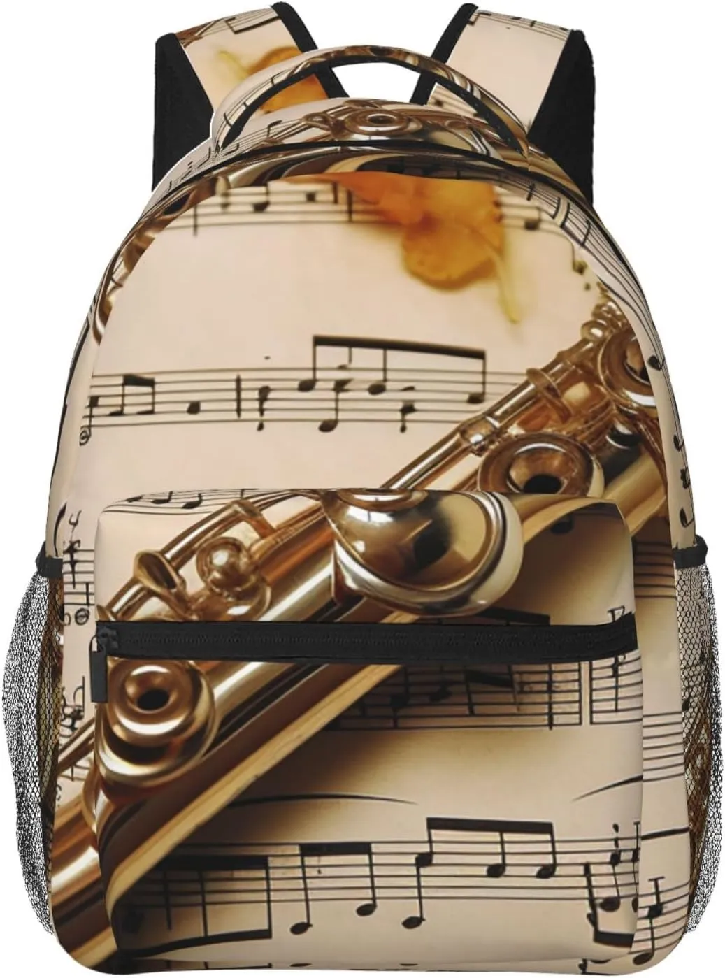 Flute Music Backpack for Women Men Laptop Backpack Lightweight Computer Bag Travel Casual Daypack