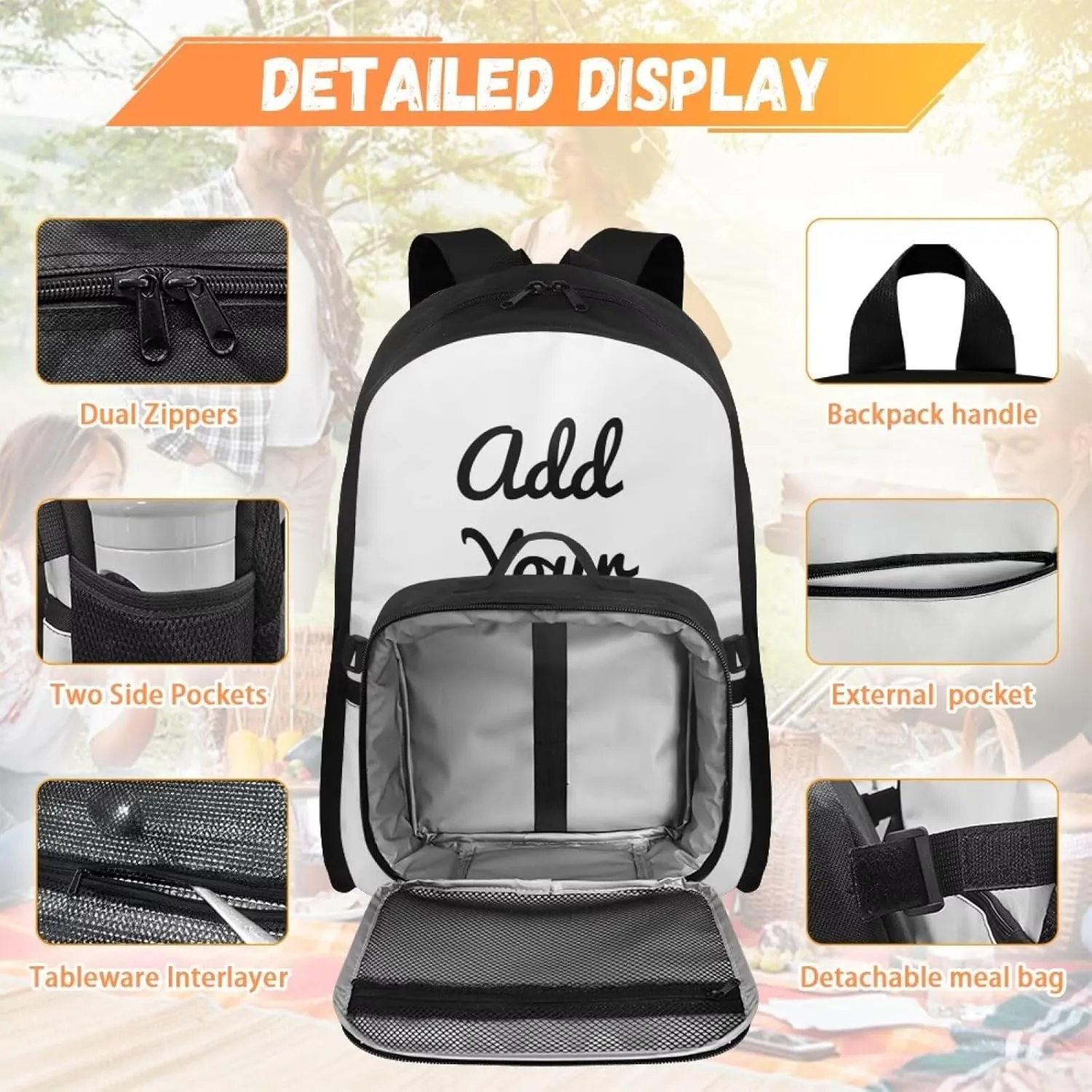 FOR U DESIGNS Kids Bookbag Lunch Box Combo 17 Inch Custom Backpack Personalized with Insulated Lunchbag Adjustable Straps for Elementary Girls Outdoor Picnics Classroom