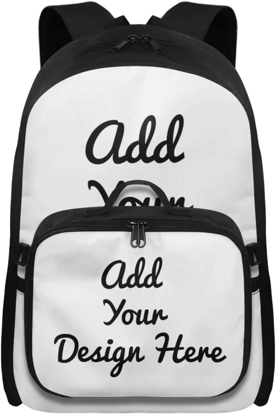 FOR U DESIGNS Kids Bookbag Lunch Box Combo 17 Inch Custom Backpack Personalized with Insulated Lunchbag Adjustable Straps for Elementary Girls Outdoor Picnics Classroom