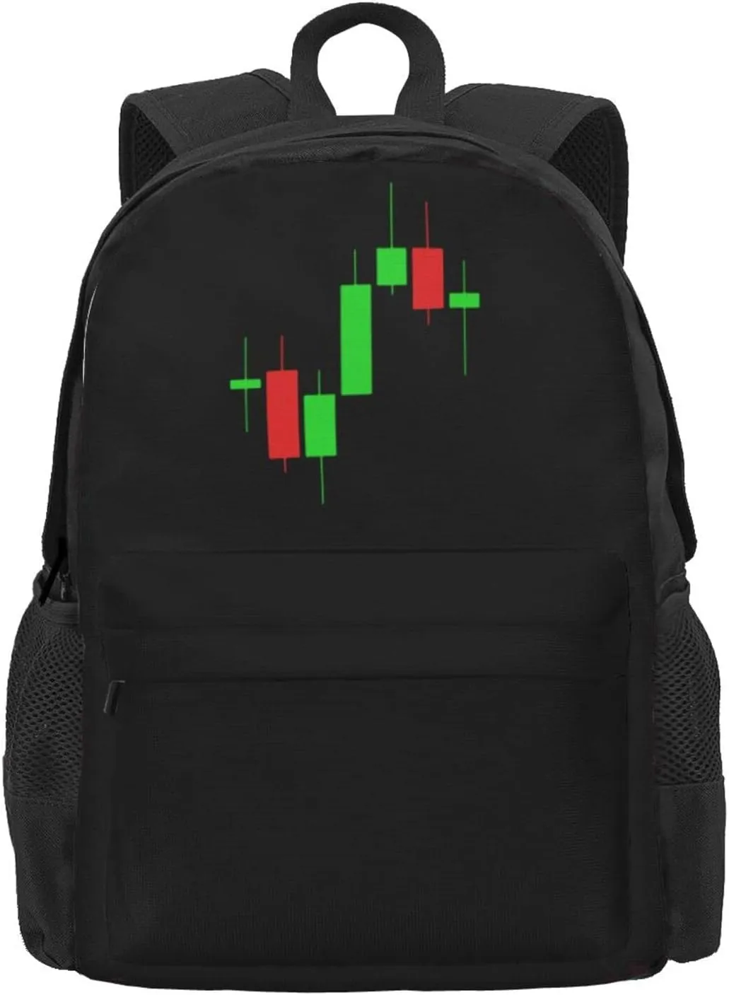 Forex Stock Market Crypto Trading Candlestick Laptop Backpack Unisex College Backpack Work Bag 17 Inch Daypack For Travel Weekender Business Hiking Sports Bookbag