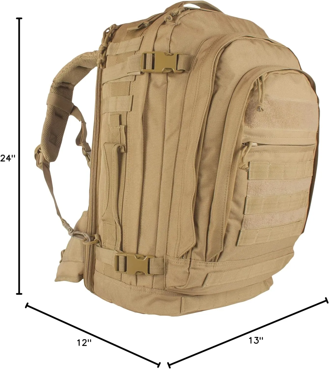 Fox Outdoor Products Jumbo Modular Field Pack, Coyote, 12"x 13" x 24"