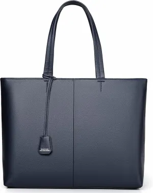 FSD.WG Men's Tote Bag,Business Bag, Leather Briefcase,Elegant Leather,Large Capacity,Black