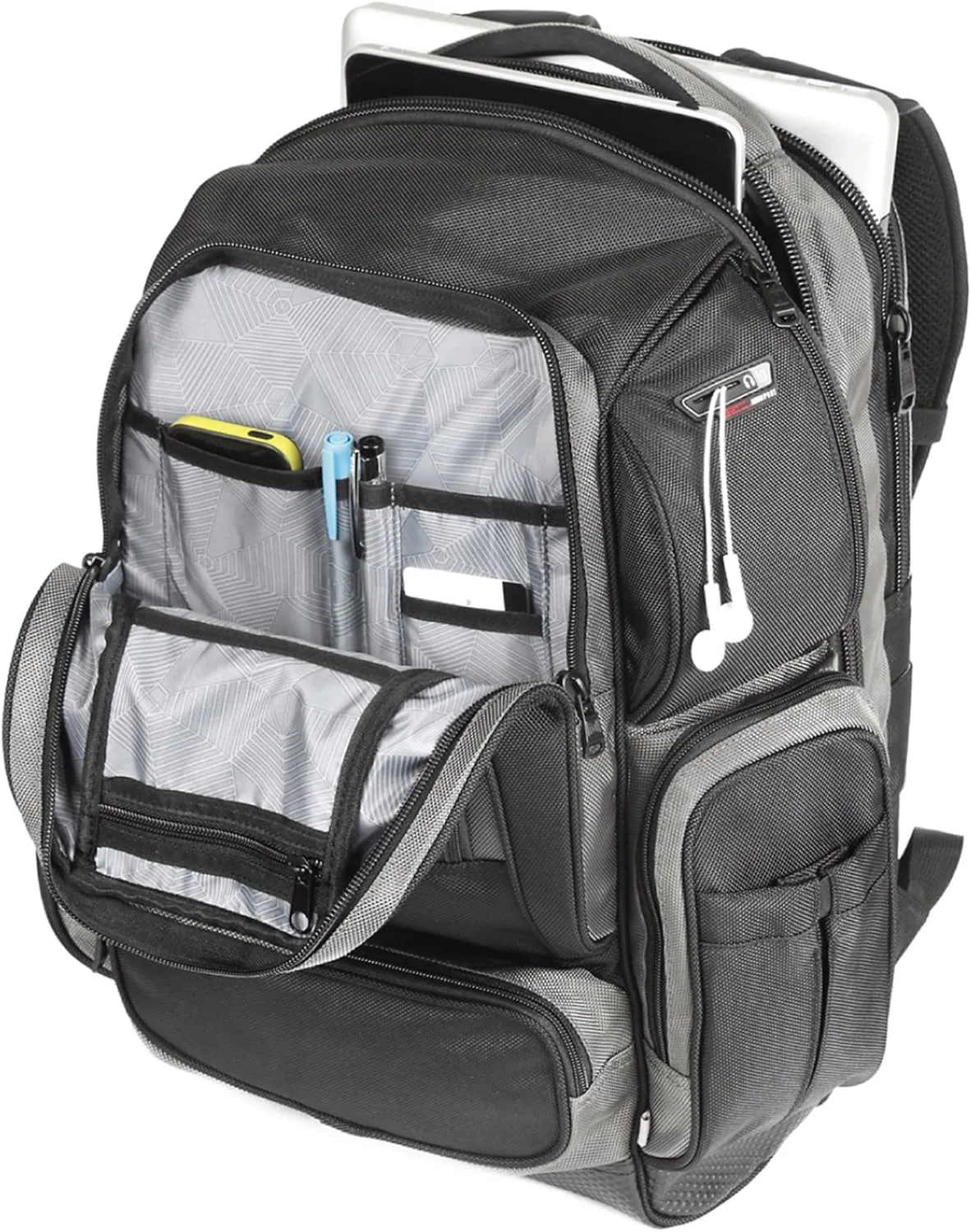 FUL Big Easy 17 Inch Sleeve Laptop Backpack, Padded Computer Bag for Commute or Travel, Black
