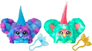 Furby Furblets 2-Pack, Mini Friends Luv-Lee & Mello-Nee, 45  Sounds Each, Music & Furbish Phrases, Electronic Plush Toys, Red/Green & Purple/Blue, Ages 6  (Amazon Exclusive)