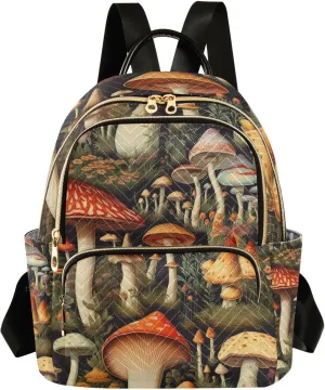 GAIGEO Colorful Forest Mushrooms Fashion Travel Backpack, Fashionable Women Backpack, Women Backpack for Travel, S