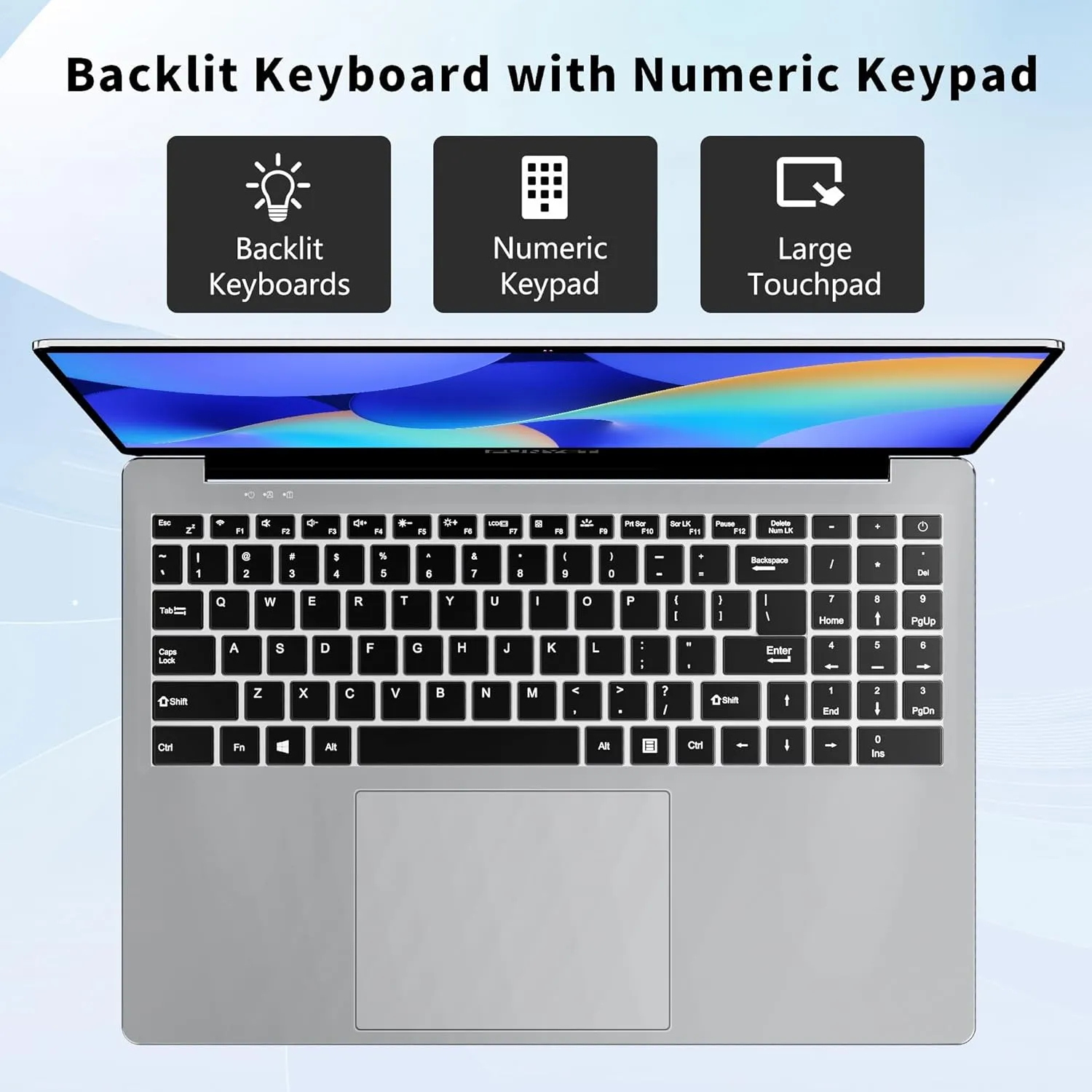 Gaming Laptop, 2025 Windows Laptops Computer, 16 Inch Windows 11 Pro Lap Top, 16GB RAM 512GB SSD, N150 Processor(up to 3.6GHz), Backlit Keyboard