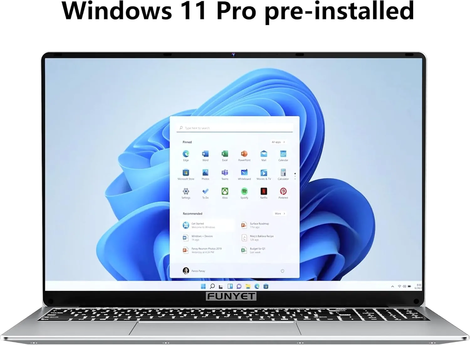 Gaming Laptop, 2025 Windows Laptops Computer, 16 Inch Windows 11 Pro Lap Top, 16GB RAM 512GB SSD, N150 Processor(up to 3.6GHz), Backlit Keyboard