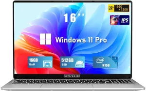 Gaming Laptop, 2025 Windows Laptops Computer, 16 Inch Windows 11 Pro Lap Top, 16GB RAM 512GB SSD, N150 Processor(up to 3.6GHz), Backlit Keyboard