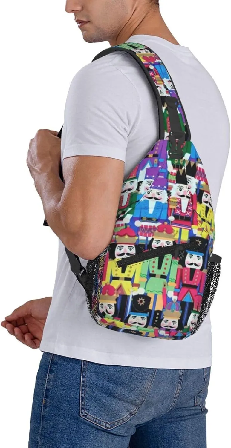 Gay Rainbow Lips Pride Sling Bag Casual Chest Bags Adjustable Crossbody Bag Shoulder Backpack For Travel Hiking