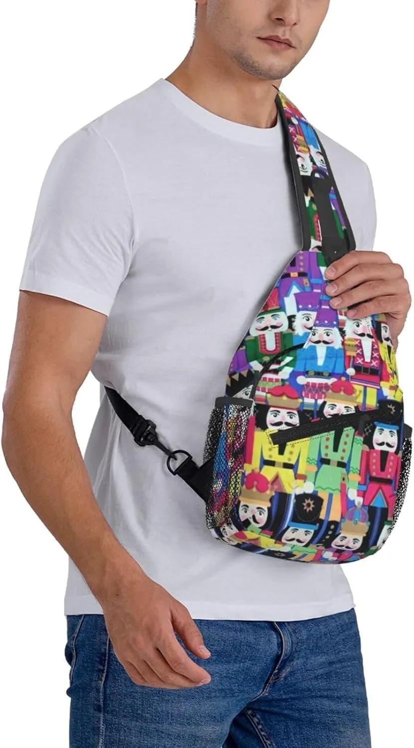 Gay Rainbow Lips Pride Sling Bag Casual Chest Bags Adjustable Crossbody Bag Shoulder Backpack For Travel Hiking