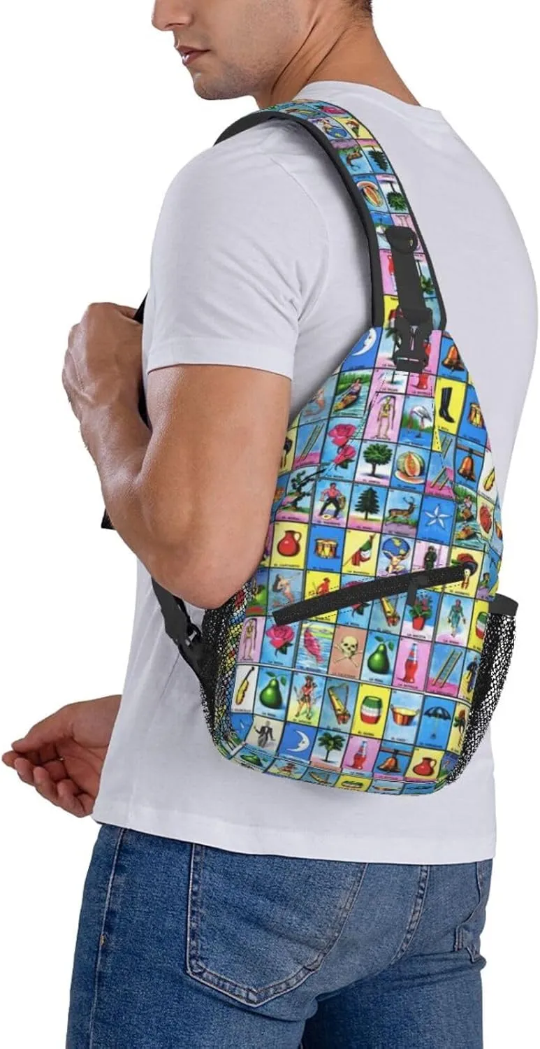 Gay Rainbow Lips Pride Sling Bag Casual Chest Bags Adjustable Crossbody Bag Shoulder Backpack For Travel Hiking