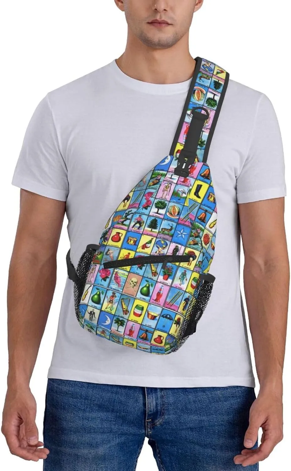 Gay Rainbow Lips Pride Sling Bag Casual Chest Bags Adjustable Crossbody Bag Shoulder Backpack For Travel Hiking
