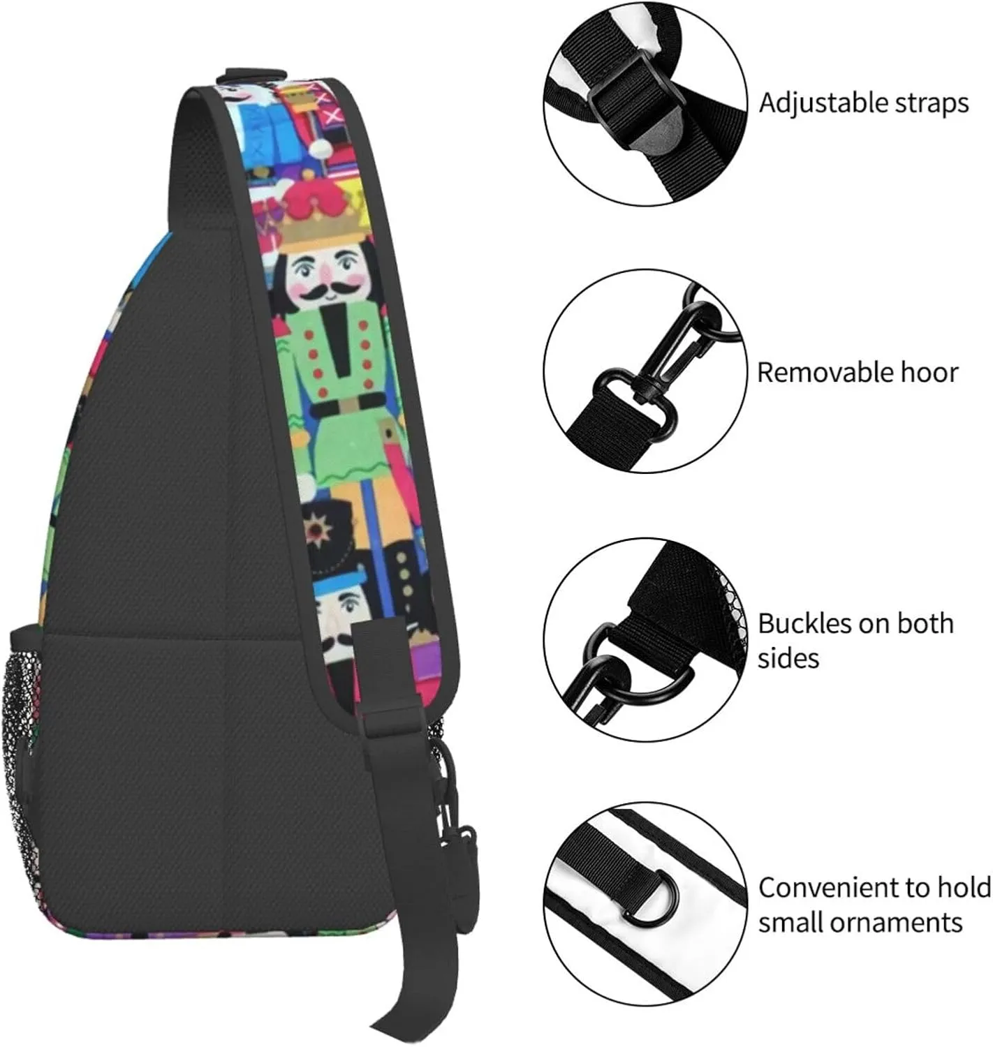 Gay Rainbow Lips Pride Sling Bag Casual Chest Bags Adjustable Crossbody Bag Shoulder Backpack For Travel Hiking