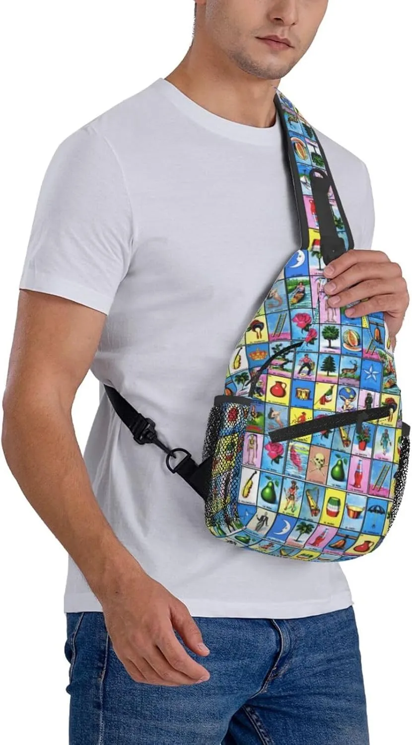 Gay Rainbow Lips Pride Sling Bag Casual Chest Bags Adjustable Crossbody Bag Shoulder Backpack For Travel Hiking