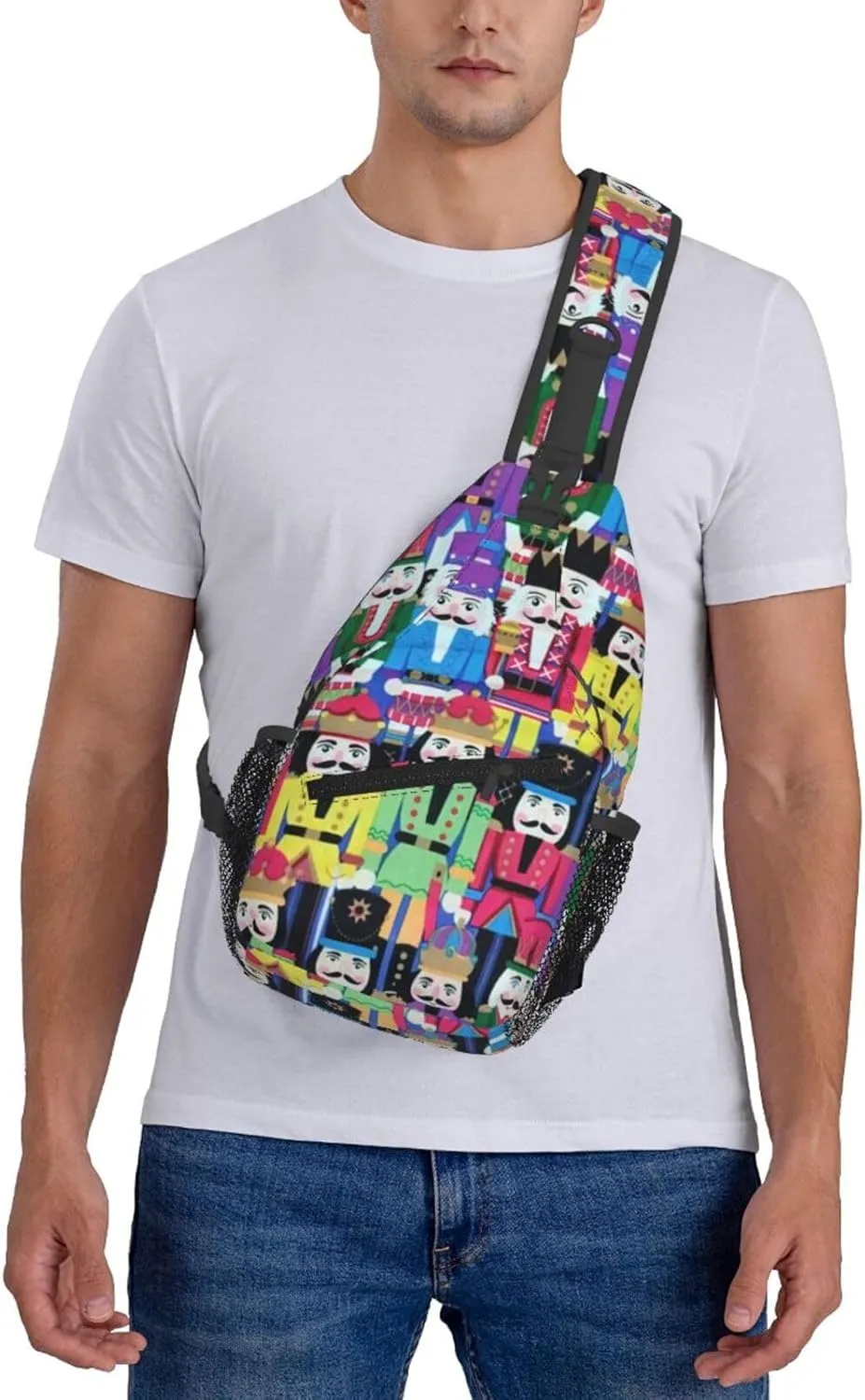 Gay Rainbow Lips Pride Sling Bag Casual Chest Bags Adjustable Crossbody Bag Shoulder Backpack For Travel Hiking