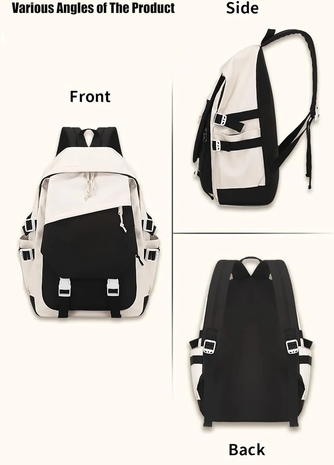 Genshin Impact Backpack Albedo Backpack Printed Laptop Bookbag 17" Large Capacity Travel BackPack With Gift