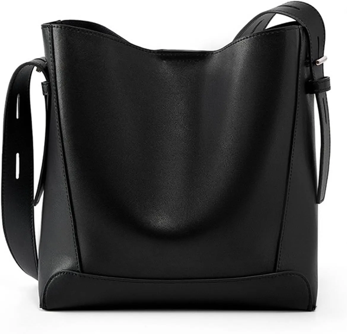 Genuine Leather Women's Bag Crossbody Bag One Shoulder Large Capacity Bucket Bag